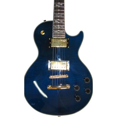 Custom Crown Supreme Trans Blue Flamed Maple Top Electric Guitar