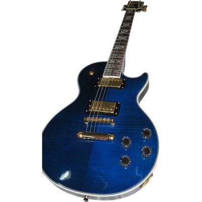 Custom Crown Supreme Trans Blue Flamed Maple Top Electric Guitar - Image 5
