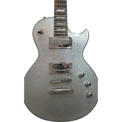 Custom Obsidian Deluxe Silverdust Sparkle EC1000 Eclipse Electric Guitar - Image 3