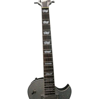 Custom Obsidian Deluxe Silverdust Sparkle EC1000 Eclipse Electric Guitar - Image 6