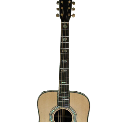 Custom Vertex D45 Natural Finish Solid Spruce Top Acoustic Electric Guitar Fishman Pickups - Image 5