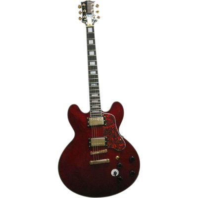 Custom Crown ES335 BB King Lucille Transparent Red Electric Guitar - Image 2