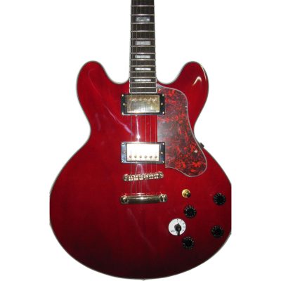 Custom Crown ES335 BB King Lucille Transparent Red Electric Guitar - Image 4