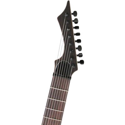 Custom Topaz Black Machine Open Pore Matte Black Finish Ash 8 String Guitar - Image 4
