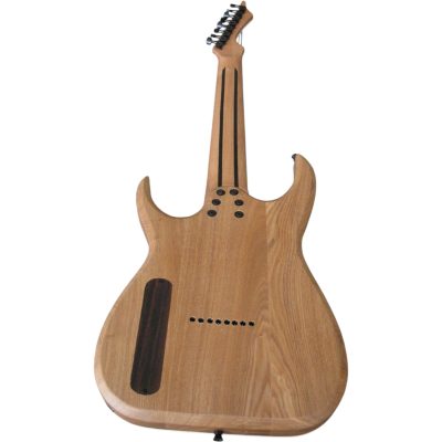 Custom Topaz Black Machine Open Pore Matte Black Finish Ash 8 String Guitar - Image 11