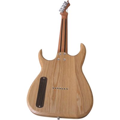 Custom Topaz Black Machine Natural Birdseye Burl 7 String Guitar - Image 2