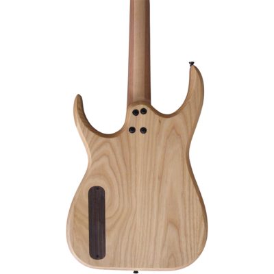 Custom Topaz Black Machine Natural Ask Wood Body 6 String Guitar - Image 2