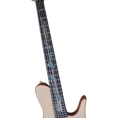 Custom Solis Imperial Single Cutaway Elite Bona Natural Abalone Flower Fretboard Inlay Body 5 String Bass - Image 6