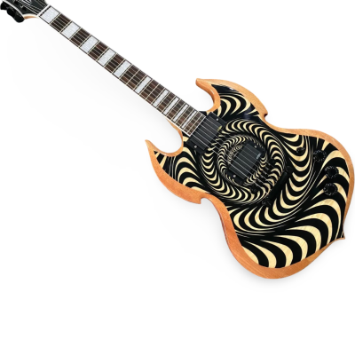 Custom Titan Wylde Barbarian RawTop Psychic Bullseye Electric Guitar - Image 4