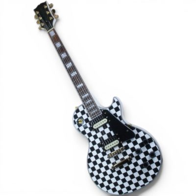 Custom Crown Rick Nielsen Checkerboard 6 String Electric Guitar - Image 2