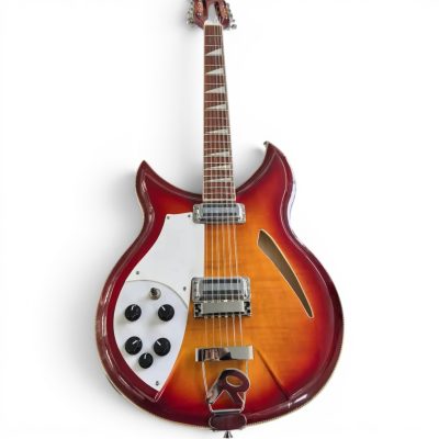 Custom Nova Cherry Fireglo 381 V69 Semi Hollow 12 String Electric Guitar Left Handed - Image 3