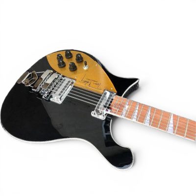 Custom Nova Left Handed Jetglo Black 620 Solid Body Guitar Tom Petty Toaster Pickups 12 String - Image 2