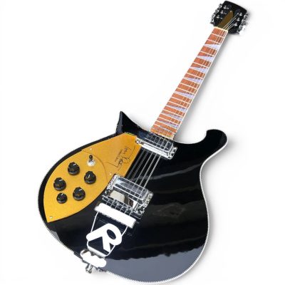 Custom Nova Left Handed Jetglo Black 620 Solid Body Guitar Tom Petty Toaster Pickups 12 String - Image 3