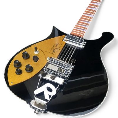Custom Nova Left Handed Jetglo Black 620 Solid Body Guitar Tom Petty Toaster Pickups 12 String