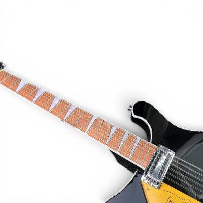 Custom Nova Left Handed Jetglo Black 620 Solid Body Guitar Tom Petty Toaster Pickups 12 String - Image 5
