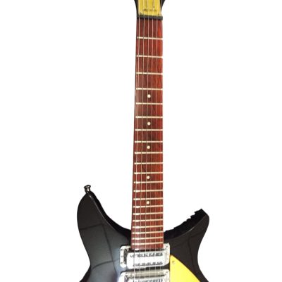 Custom Nova Black Jetglo 325C64 21 Inch Scale Length Rosewood Fretboard Guitar Gold Pickguard - Image 4