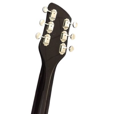 Custom Nova Black Jetglo 325C64 21 Inch Scale Length Rosewood Fretboard Guitar Gold Pickguard - Image 6