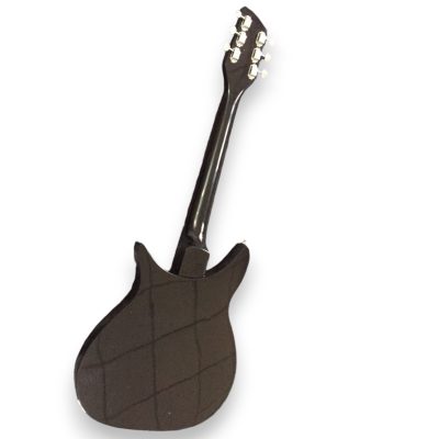 Custom Nova Black Jetglo 325C64 21 Inch Scale Length Rosewood Fretboard Guitar Gold Pickguard - Image 7