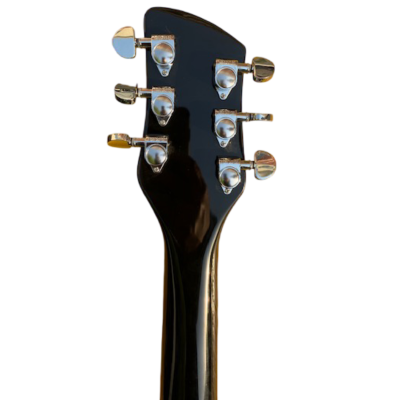 Custom Nova Black Jetglo 325C64 21 Inch Scale Length 6 String Padauk Fretboard Guitar Gold Pickguard - Image 7
