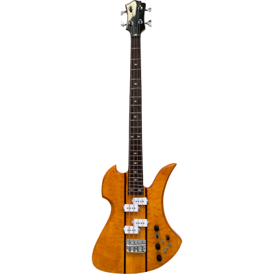 Custom Norturne Mockingbird Natural Quilted Maple Top 4 String Bass - Image 2