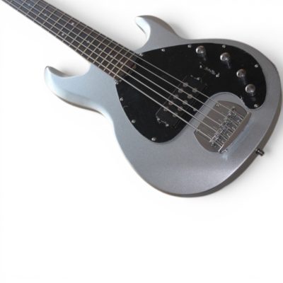Custom Aether Sting Satin Silver 5 String 1 Pickup Bass - Image 3