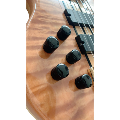 Custom Denver Elite BSR Natural Quilted Maple 6 String Bass Left Handed - Image 3
