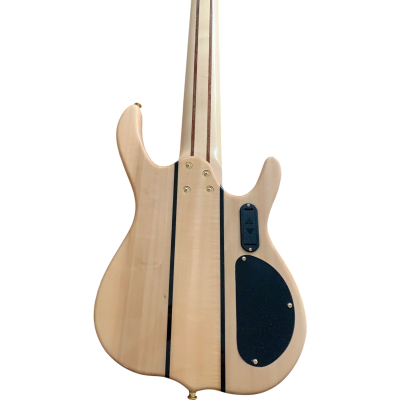 Custom Denver Elite BSR Natural Quilted Maple 6 String Bass Left Handed - Image 4