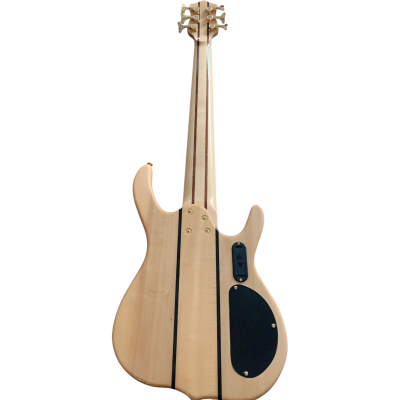 Custom Denver Elite BSR Natural Quilted Maple 6 String Bass Left Handed - Image 5