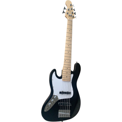 Custom Regent Black 6 String Jazz Bass - Image 3