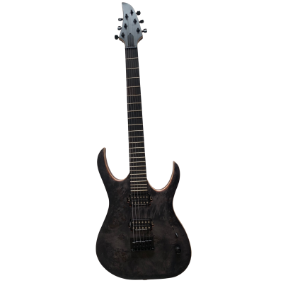 Custom Onyx Duvell Trans Graphite Matt 6 String Electric Guitar - Image 2