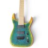 Custom Topaz Birdseye Black Machine Turquoise Iris Burst 8 String Guitar
