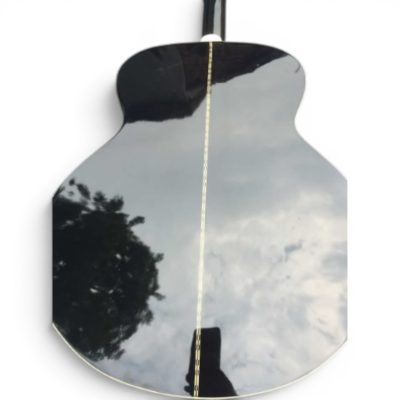 Custom Crown J180 Black Finish Brothers Acoustic Electric Guitar White Moustache Pickguards - Image 5