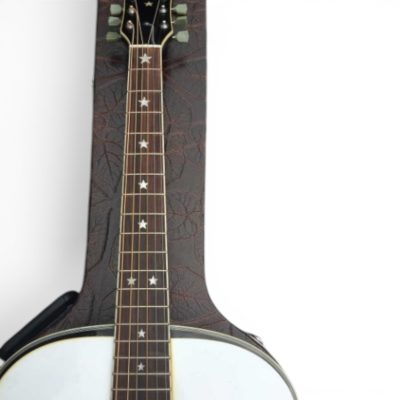 Custom Crown J180 Black Finish Brothers Acoustic Electric Guitar White Moustache Pickguards - Image 6