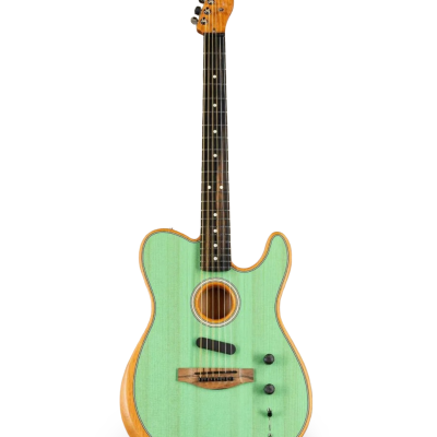 Custom Regent Solid Sitka Spruce Top Acoustic Sonic Translucent Surf Green Electric Guitar - Image 4