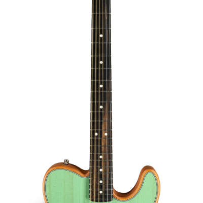 Custom Regent Solid Sitka Spruce Top Acoustic Sonic Translucent Surf Green Electric Guitar - Image 5