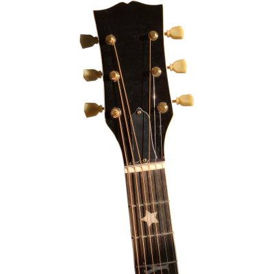Custom Crown SJ200 Natural Solid Sitka Spruce Top Elvis Acoustic Electric Guitar Inlayed Fretboard - Image 4
