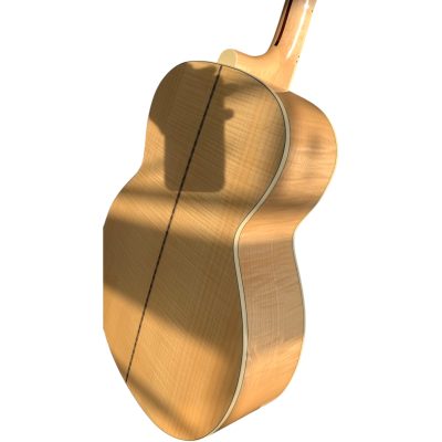 Custom Crown SJ200 Natural Solid Sitka Spruce Top Elvis Acoustic Electric Guitar Inlayed Fretboard - Image 5