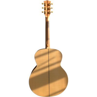 Custom Crown SJ200 Natural Solid Sitka Spruce Top Elvis Acoustic Electric Guitar Inlayed Fretboard - Image 8