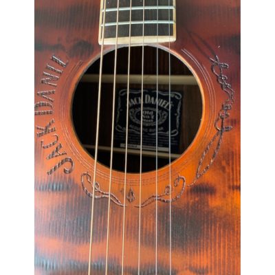 Custom Forge Jack Daniels Aged Barrel Finish Dreadnought Solid Spruce Top Acoustic Electric Guitar - Image 5
