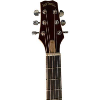 Custom Forge Jack Daniels Aged Barrel Finish Dreadnought Solid Spruce Top Acoustic Electric Guitar - Image 3