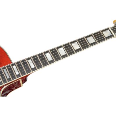 Custom Crown CES Archtop Semi Hollow Wine Red Jazz Guitar - Image 3