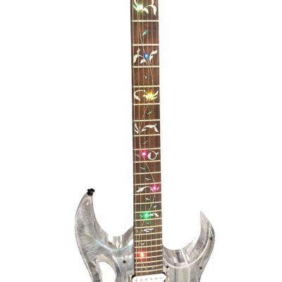 Custom Axis Plexiglass Acrylic Lucite Multi Color LED Tremolo Guitar Jem Tree Of Life Inlay Rosewood Fretboard - Image 4
