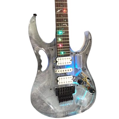 Custom Axis Plexiglass Acrylic Lucite Multi Color LED Tremolo Guitar Jem Tree Of Life Inlay Rosewood Fretboard