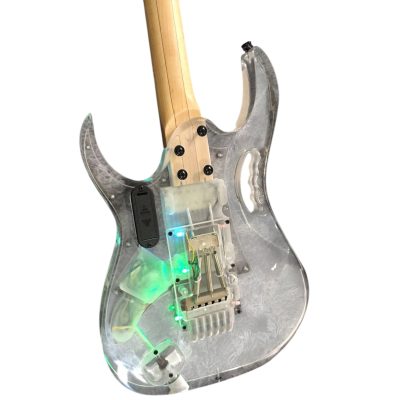 Custom Axis Plexiglass Acrylic Lucite Multi Color LED Tremolo Guitar Jem Tree Of Life Inlay Rosewood Fretboard - Image 7