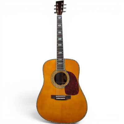 Custom Vertex D45 Amber Solid Spruce Top Acoustic Electric Guitar Fishman Pickups - Image 2