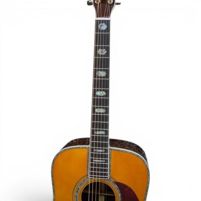 Custom Vertex D45 Amber Solid Spruce Top Acoustic Electric Guitar Fishman Pickups - Image 4