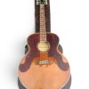 Custom Crown J180 Amber Natural Finish Brothers Acoustic Electric Guitar Red Tortoiseshell Moustache Pickguards