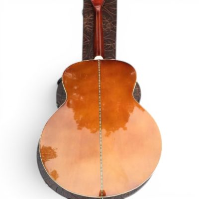 Custom Crown J180 Amber Natural Finish Brothers Acoustic Electric Guitar Red Tortoiseshell Moustache Pickguards - Image 3