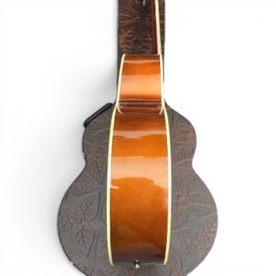 Custom Crown J180 Amber Natural Finish Brothers Acoustic Electric Guitar Red Tortoiseshell Moustache Pickguards - Image 6