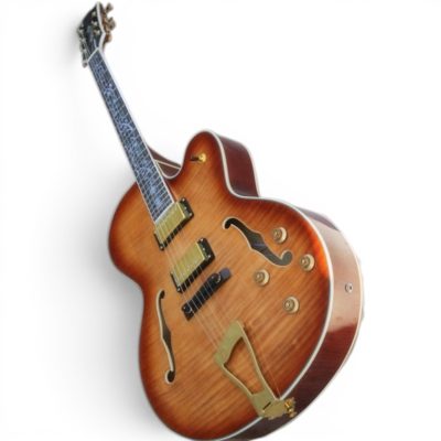 Custom Crown L5 Fhole Wes Archtop Body Flowerpot Vine Fretboard Inlay Natural Blonde Jazz Guitar - Image 2